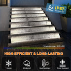 AUDLES LED Solar Step Lights Waterproof Outdoor Stair Lights, Solar Deck Lights Outdoor Decor IP67 Solar Lights for Yard, Patio, Garden, Walkways, Front Door, Pathway, Driveway (8)