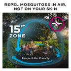 Thermacell Patio Shield Mosquito Repellent Metal Edition, Obsidian; Easy to Use, Highly Effective; Provides 12 Hours of DEET-Free Backyard Mosquito Repellent; Scent-Free, No Spray, No Smoke, Cordless