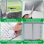 winemana 48IN x 10FT Window Insulation Roll, Reflective Window Heat Blocker