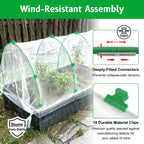 Garden Hoops for Raised Beds, Splinter-Free Fiberglass Greenhouse Hoops Grow Tunnel, 36 Pcs Adjustable Frame for Row Cover & Bird Netting, Rust-Proof DIY Outdoor Plant Stakes