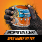 Gorilla Waterproof Patch & Seal Tape, Clear Tape, 4" x 8' (Pack of 1) - Permanent Weather Resistant Seal for Leaks and Repairs