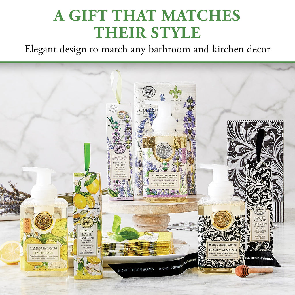 Michel Design Works Foaming Hand Soap, Lemon Basil, 3-Pack, (17.8 fl. oz. each) Foaming Hand Soap