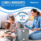 MagiCare 75% Large Alcohol Wipes (4-80ct Packs, 320pcs) - Alcohol Hand Sanitizer Wipes, Premium - Unscented Hand Wipe, Sanitizing Wipe - Travel, Home, Classroom, Camping - Soft Packs
