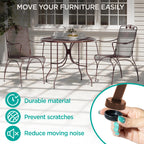 Wrought Iron Patio Furniture Feet Caps (32 Pack, Black) - 1.5" Round Plastic Outdoor Chair Leg Caps, Patio Furniture Replacement Feet