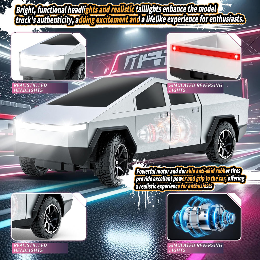 Vefercen RC Car Toys，All Terrain 2.4GHz RC Truck for Boys Aged 3-8, 8-12