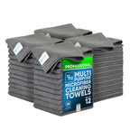 12" x 12" MW Pro Multi-Surface Microfiber Cleaning Cloths | Gray - 48 Pack | Premium Microfiber Towels for Cleaning Glass, Kitchens, Bathrooms, Automotive, Supplies & Products