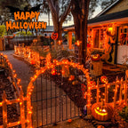 JMEXSUSS 2 Pack Solar Halloween Lights, Total 151FT 400 LED, Orange