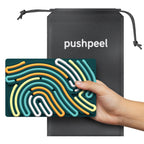 Pushpeel Sensory Activity Board: Silicone Fidget Toy for Calming, Stress, Anxiety, ADHD & Autism | Silent, No Mess | Kids 3+ & Adults | Includes Portable Travel Bag & 11 Strings