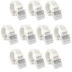 ASA TECHMED 10 Pack Cotton Soft Transfer Gait Belt with Metal Buckle and Belt Loop Holder for Walking, Belt Support Hold - Homecare, Caregiver, Nurse, Therapist 60 Inch, White
