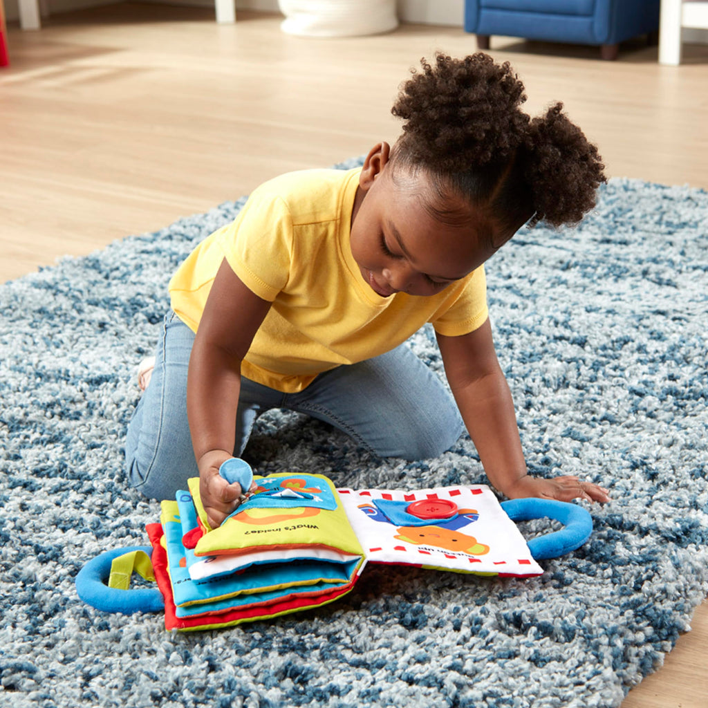 Melissa & Doug K’s Kids My First Activity Book 8-Page Soft Book for Babies and Toddlers Early Learning Developmental Plush Soft Activity for Babies and Toddlers