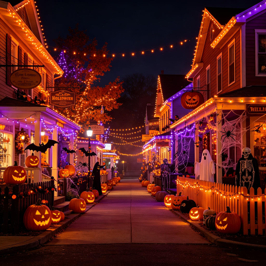 Toodour Orange & Purple Halloween Light, 131ft 350 LED Plug in String Light