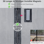 Upgraded Magnetic Screen Door Thicker 250g/m² Reinforced Mesh,36 Longer Magnets,Door Screen Magnetic Closure for Single Door,Screen Size 34 x81 Inch,Fit Doors to 32 x 80 Inch