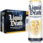 Liquid Death Still Mountain Water, Real Mountain Source, Ice-Cold Cans, Infinitely Recyclable, King Size 19.2 Fl Oz (Pack of 12)
