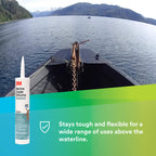 3M Marine Grade Silicone Sealant, Clear, PN08029, 304 mL Cartridge