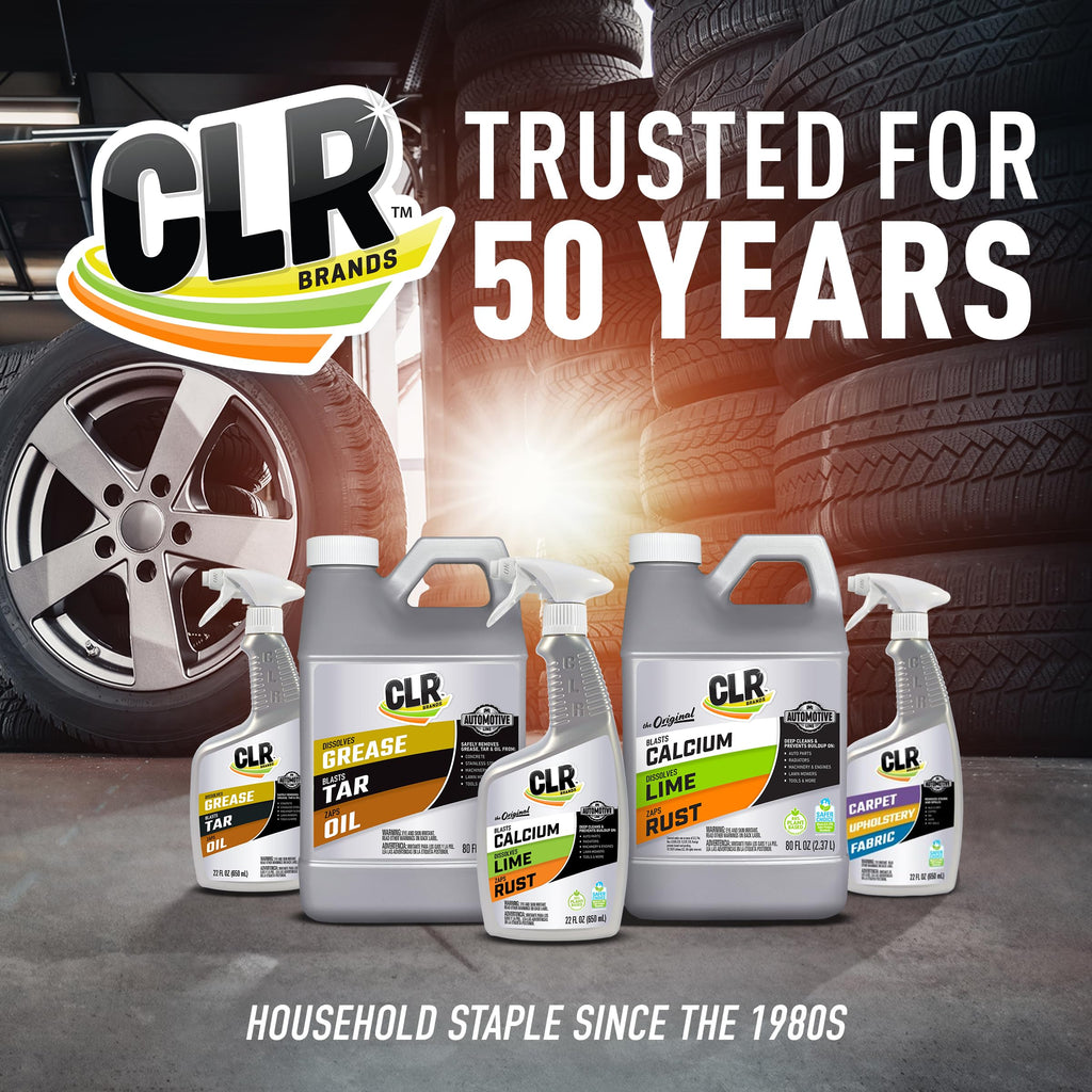 CLR Brands® Automotive Calcium, Lime & Rust Remover, Cleaner for Multiple Surfaces, EPA Safer Choice Certified, Ammonia, Phosphate and Bleach Free Cleaner, 80 Oz
