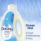 Downy Rinse Laundry Odor Remover, Ocean Mist Scent, 62 FL OZ, Fabric Softener and Laundry Odor Removal Rinse