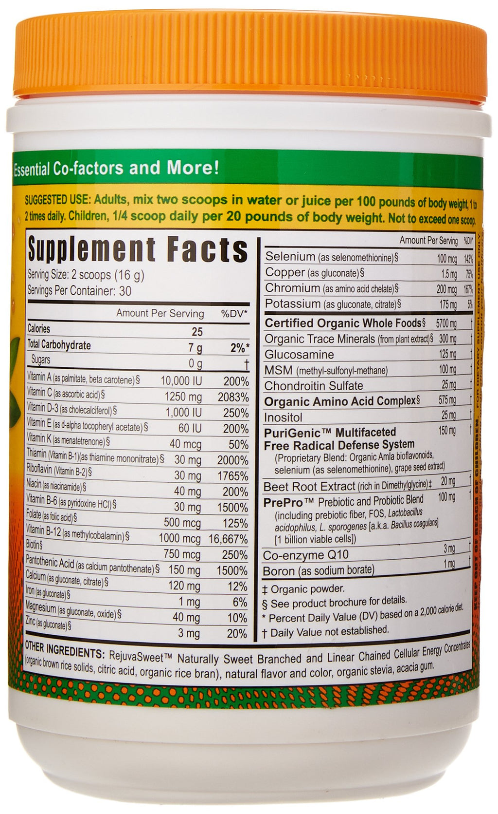 Youngevity Beyond Tangy Tangerine 2.0 Citrus Peach Fusion Multi-Vitamin & Mineral Complex - Made with Natural & Whole Foods | 8,000 ORAC (3 Canisters)