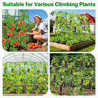 Cucumber Trellis for Raised Bed, U-Shape Garden Trellis for Climbing Plants Outdoor, Metal Arch Trellis for Vegetables, Plant Support for Tomato, Pea, Zucchini(63" L×30" W×47.2" H-Large)
