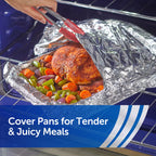 Reynolds Wrap Heavy Duty Aluminum Foil Roll, Thick Heavy Duty Foil for Added Strength and Durability, Secure Easy Open and Close Tab, 12 Inches Wide, 50 Sq. Ft. (Pack of 2)