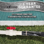 U.S. Pool Supply Pool Backwash Hose 2 Inch Diameter x 100 Feet - Discharge Hose for Pump, Sand Filter & Sump Pump Hoses - Burst Resistant Lay Flat Drainage Hoses for Inground & Above Ground Pools