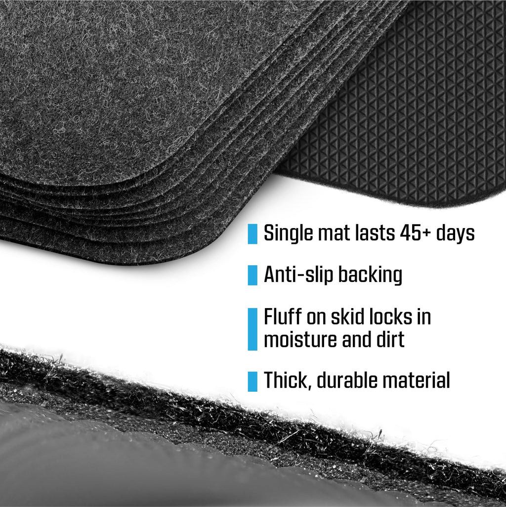 Urinal Mats (12 Pack) - High Absorbent Mats for Men's Restrooms - Mat Man. Large, Black, 12 PCS