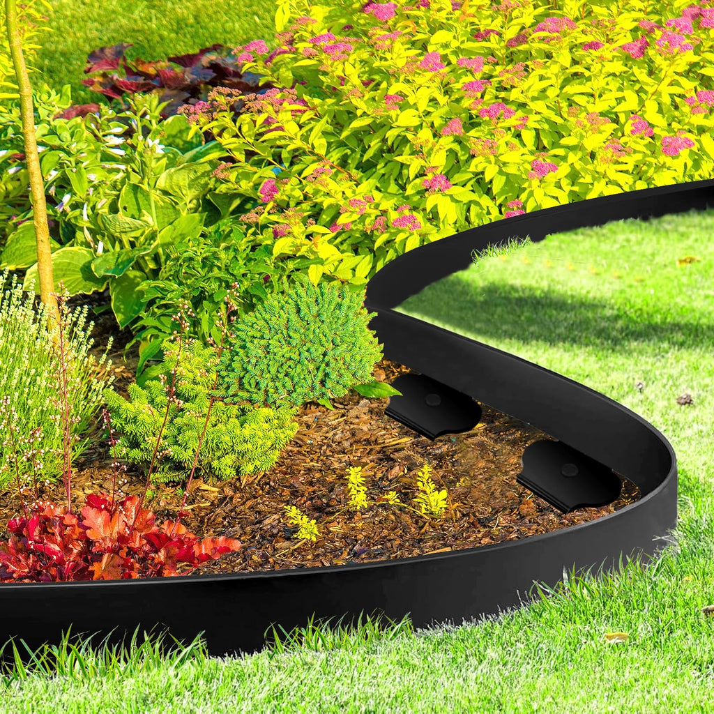 YUYIUS Landscape Edging Border, No Dig Garden Lawn Edging Border 2Inch Tall
