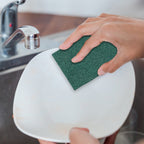 100 Pack Heavy Duty Scouring Pads 3x4 Inch – Green Scrubbing Pads, Non Scratch Bulk Scrub Pads for Kitchen, Dishes, Pots, Pans, Grill & Household Cleaning – Reusable Multipurpose Scrubber Pads