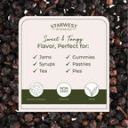 Starwest Botanicals Whole Elderberries - Dried Elderberries for Syrup, Tea, Gummies, & Jam, Certified Kosher, Wildcrafted Natural Berries - Bulk 1 lb Bag