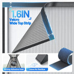 Heavy Duty Magnetic Screen Door Mesh - Auto-Sealing Hand-Free Door Net Screen with 50 Magnets, Pet & Kid Friendly, PET Fine Mesh Doors Screens Keep Bugs & Mosquitos Out Fits Front Doors Size 36” x 82”