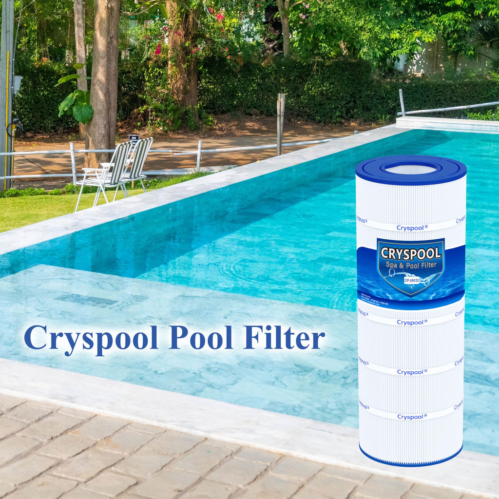 Cryspool® 08032 Filter Compatible with UHD-SR100, Flo WC108-58S2X, 100TX, 100TXR, T-100TX, T-100TXR, Posi-Flo II PTM100, PSR100, FC-2550, 102 Sq. Ft Pool Filter Cartridge, 1 Pack