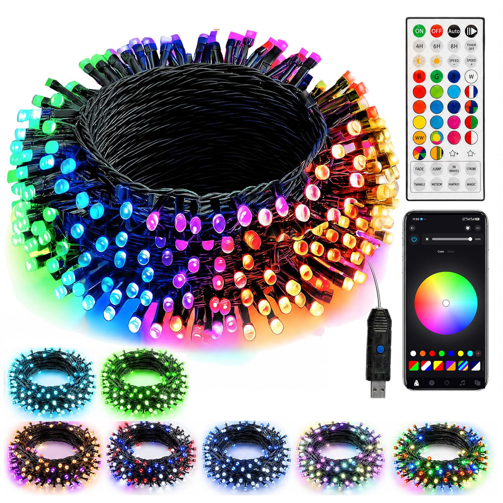 Dazzle Bright 33FT 100 LED Color Changing Christmas Halloween Lights