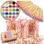 500 Count | 2" Pink Matches | Strikers Included | Color Tip Wooden Match | Refill for Matchstick Jars, Candle Display, Holders & Bottles | 2 in inches Long
