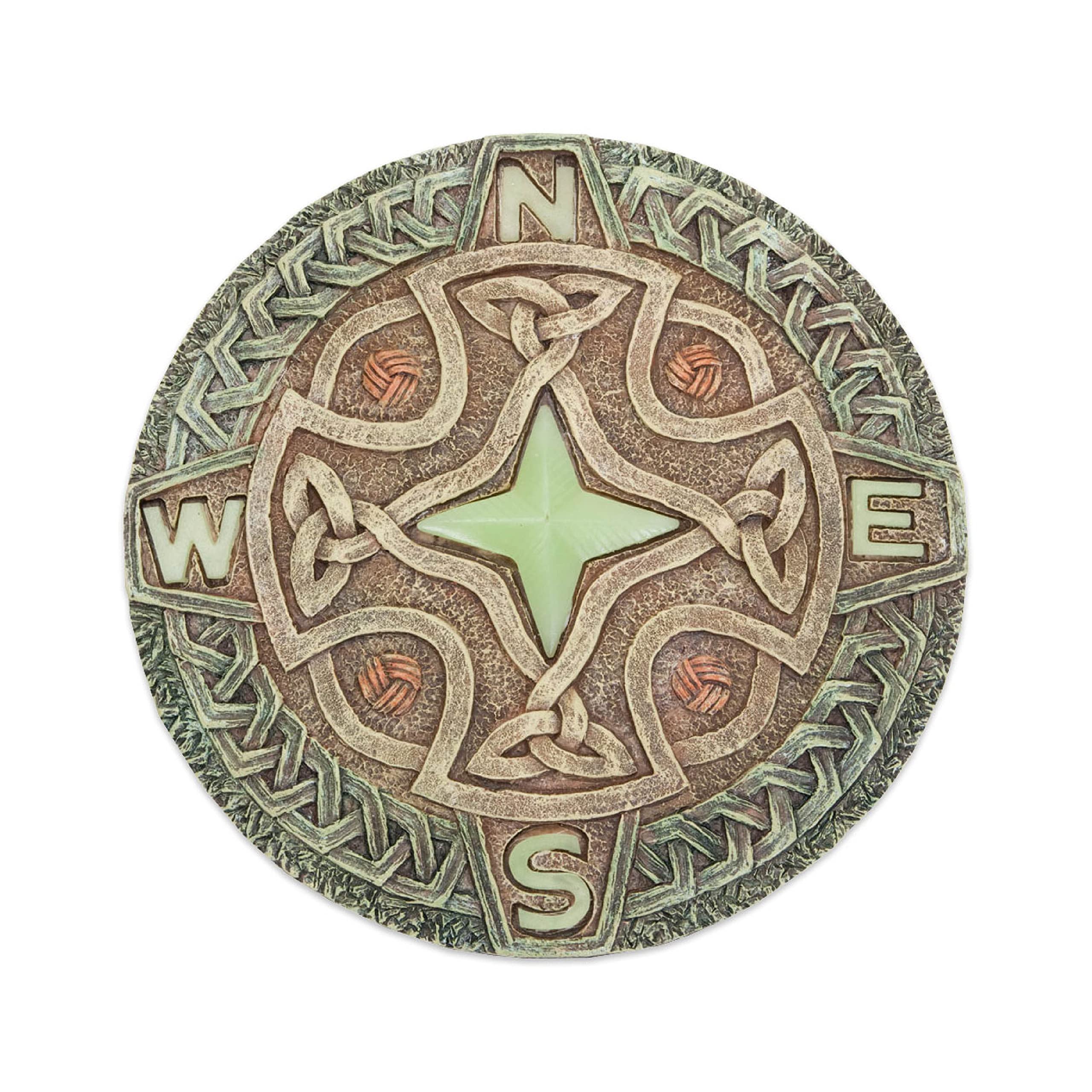 Bits and Pieces Glow in the Dark Stepping Stone - Celtic Compass, 10" x 10"