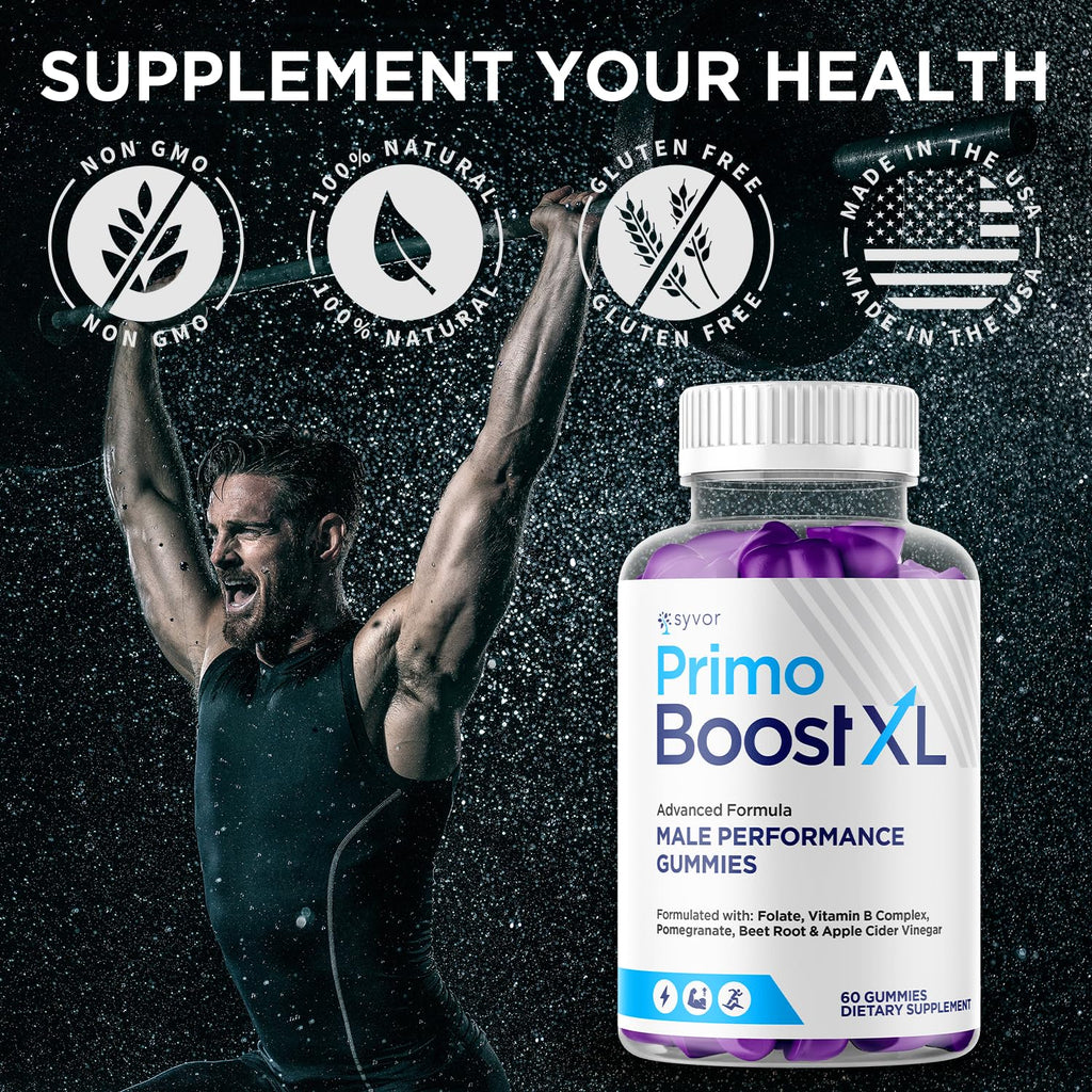 Primo Boost XL Gummies, Official Primo Boost XL Gummys with All Natural Ingredients, Advanced PrimoBoost Health & Wellness Support Formula with Max Strength Active Lifestyle Vitamins (60 Gummies)