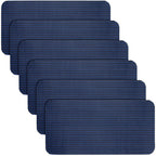 Treela 6 Pcs Pool Safety Cover Patch Kit Repair Kit Blue Swimming Pool Patch Repair Mesh Self Adhesive Mesh Inground Saver Pond Covers (4 x 8 Inch)