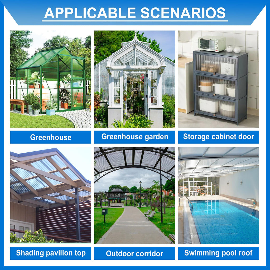XISOCO 3 PCS 4' x 2' x 0.24" Polycarbonate Greenhouse Panels