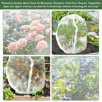 3Pcs Plant Covers from Insects, Bird Netting Barrier for Blueberry Bushes with Drawstring Zipper Mesh Garden Netting Fruit Tree Bags Plants Net Cage for Protect Tomato Vegetable Citrus, 3.3×5Ft