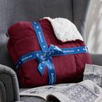 Bedsure GentleSoft Sherpa Fleece Throw Blanket for Couch, Non-Heated, Thick and Warm Throw for Girls and Women, Soft Fuzzy Plush Blanket for Winter, Red, 50x60 Inches