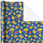 Hallmark Pokémon Wrapping Paper Rolls - Pikachu, Charmander, Bulbasaur Gift Wrap Paper (Set of 3 Rolls: 60 sq. ft. ttl.) for Birthday, Kids Parties, Gamers, Christmas Presents