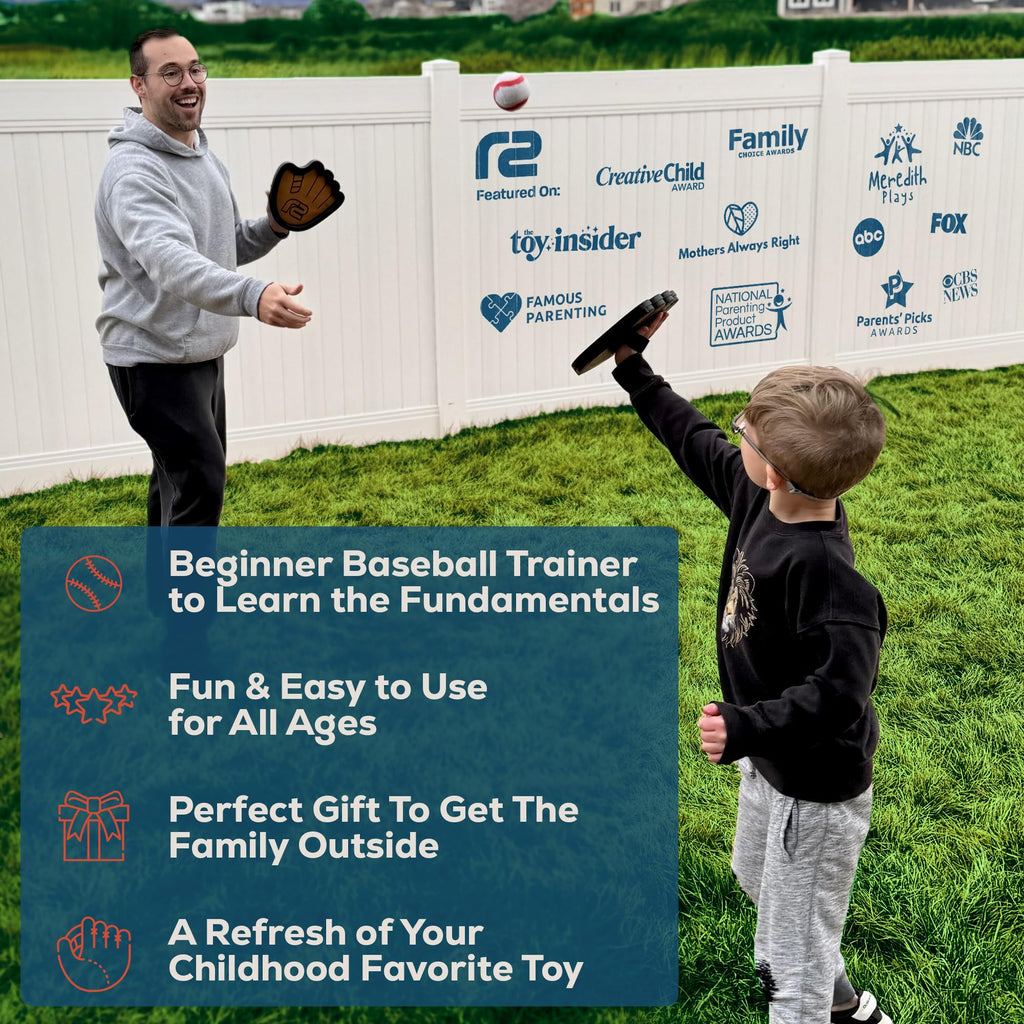 Toss and Catch Ball Set: Fun Summer Gifts for Boys - Best Summer Outdoor Gifts for 3 4 5 6 7 8 9 10 + Year Old Boys - Baseball Birthday Gift Idea Toys for Kids - Top 2026 Game for Family Boys & Girls