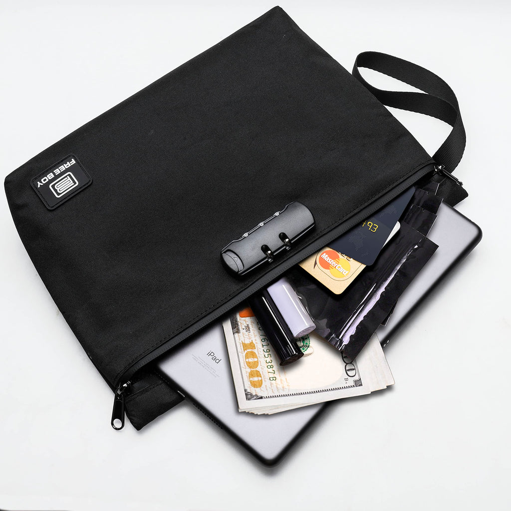 Free Boy 11.8"x8.6"Smell Proof Bags,Odor Proof Bag with Combination Lock,Smell Odor Case Container
