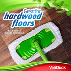VanDuck Reusable 100% Cotton Mop Pads Compatible with Swiffer Sweeper (4-Pack), Terry Cloth Mop Covers Washable for Wet Mopping and Floor Cleaning (Handle is Not Included)