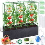 POILKMNI Tomato Cage 51×17×49 Inch with 46 Gallon Grow Bag