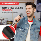 Pyle Microphone - Professional Dynamic Vocal Microphones, with ON/OFF Switch, Dynamic Cardioid, Handheld Mic for Singing, w/ 4.5 m – XLR Audio Cable, Compatible for Karaoke-Speaker-Speech-Amp-Mixer