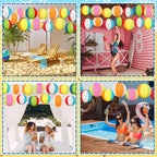 Renbuzhu 30PCS Beach Ball Paper Lanterns Bulk Pool Summer Luau Hawaiian Tropical Hanging Party Decorations Indoor Outdoor