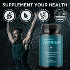 Tstrive for Men, Official T Strive Pills for Men with All Natural Ingredients, Maximum Strength Tstrive Men's Supplement with Premium Vitamins Supporting Wellness and Advanced Health (60 Capsules)