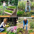 Garden Hoe Tool, 2-in-1 Heavy Duty Dual-Head Weeding Tool, 45" Adjustable Long Handle Cultivator for Weeding, Tilling, Lawn Yard Flower Bed Gardening Tool