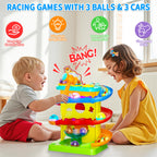 Funwee 2-in-1 Light Up Rolling Ball & Racing Car Ramp Toddler Toy