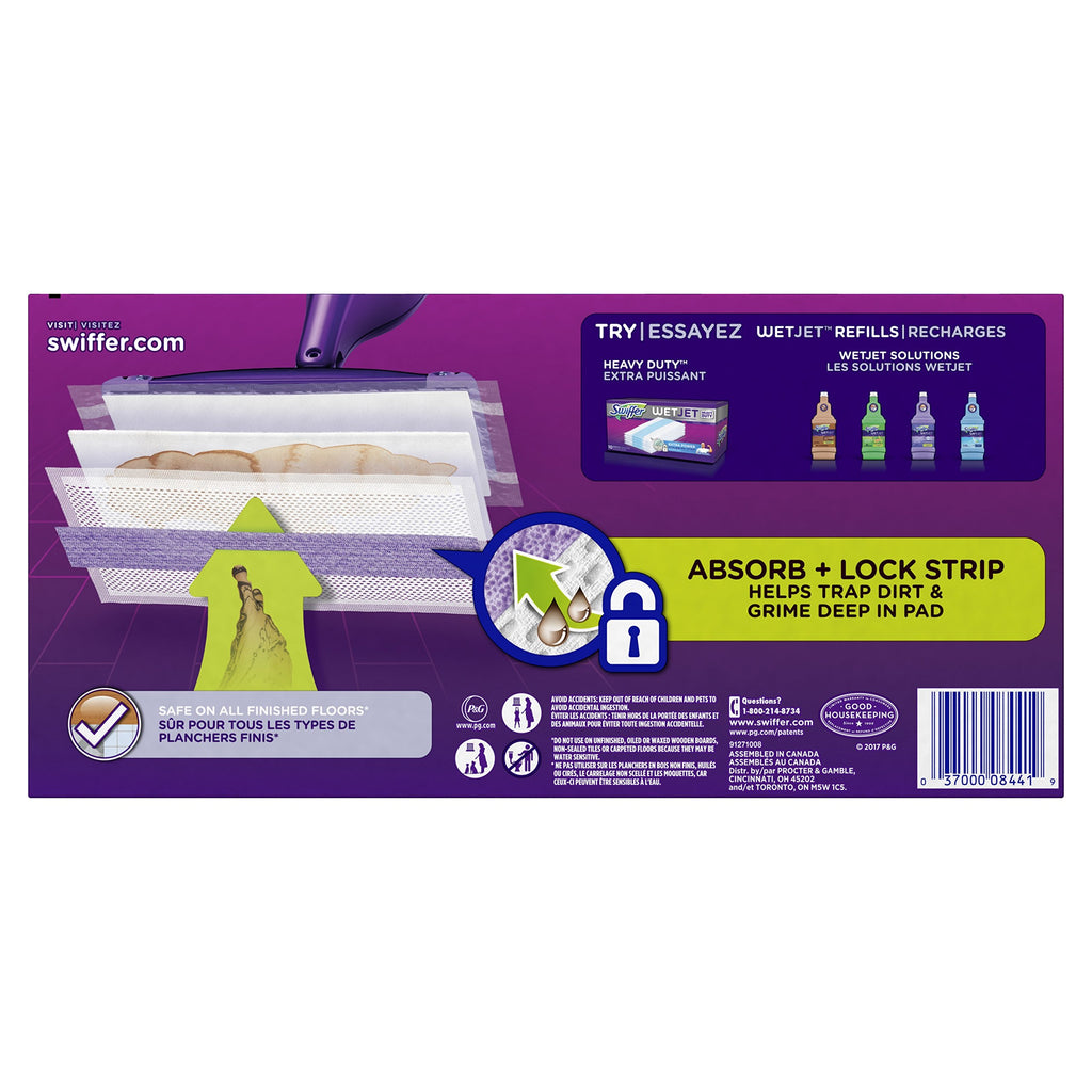 Swiffer WetJet Hardwood Floor Cleaner, Spray Mop Pad Refill, Multi Surface, 12 Count (Packaging May Vary)