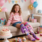 MITUN SEMI Crazy Socks for Kids Girls 3D Silly Wacky Funny Socks Knee High